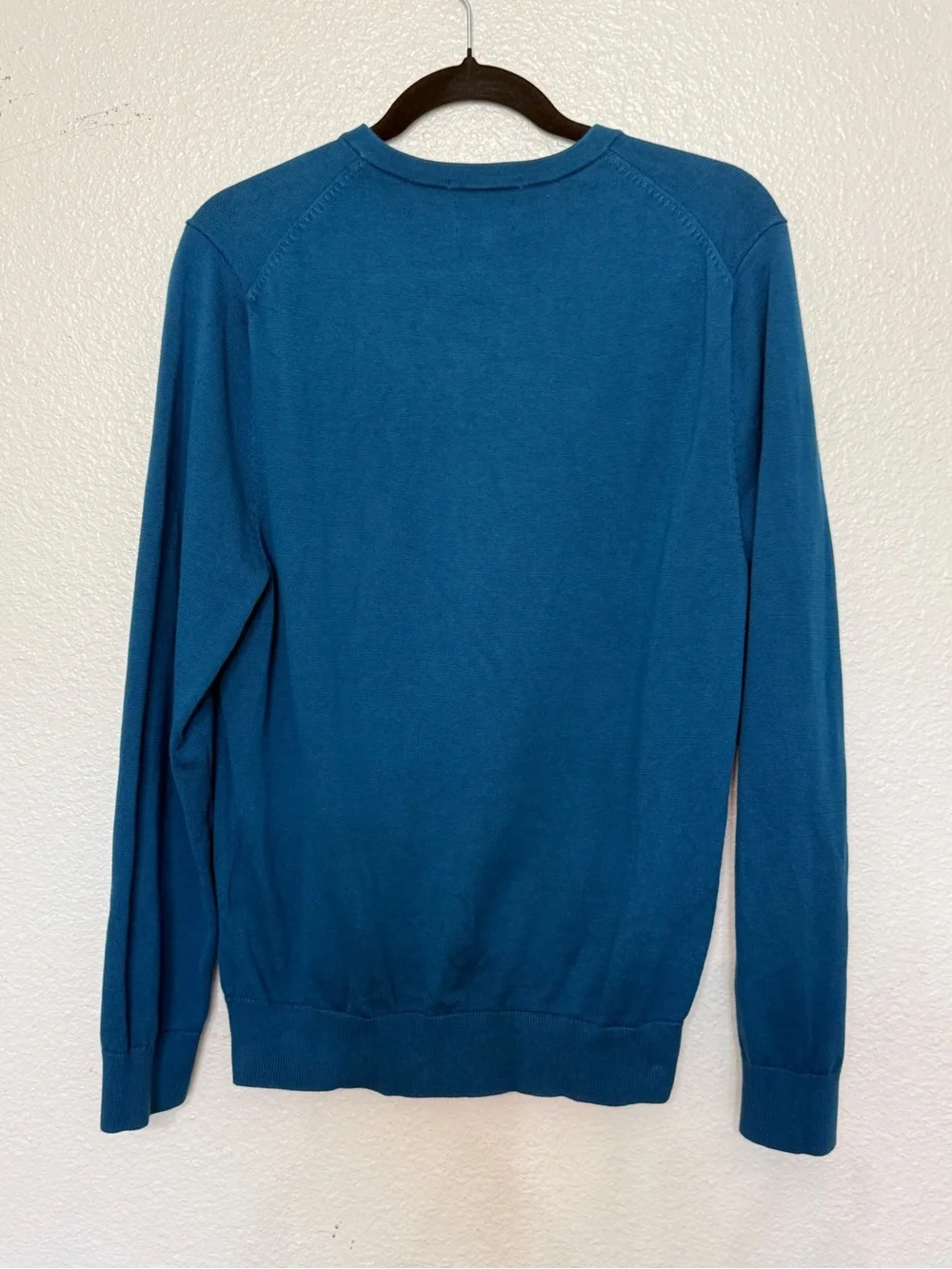 Lands' End Men’s Teal V-Neck Pullover Sweater